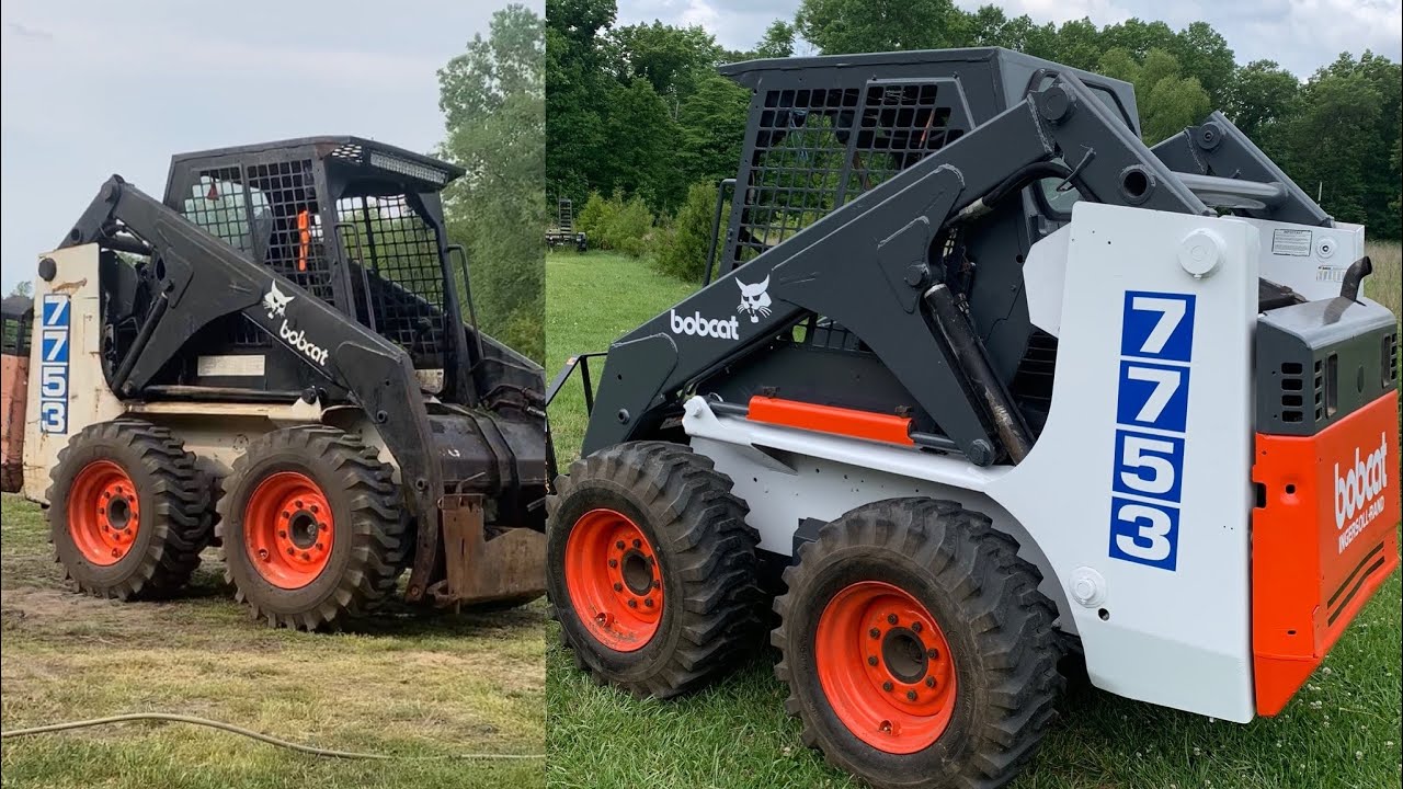 Bobcat 7753 restoration under $100 PAINT JOB/ skid steer