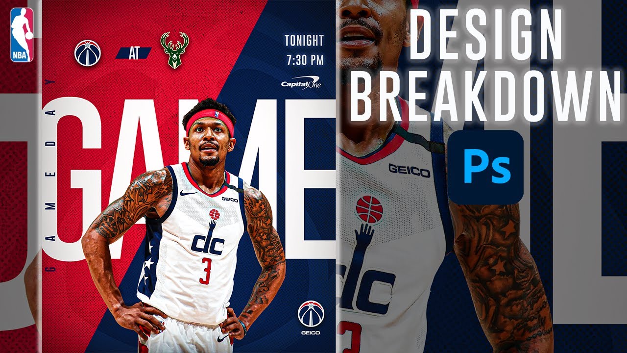 NBA Sports Photoshop Tutorial - How to Make a PROFESSIONAL Sports Edit/Graphic with Adobe Photoshop