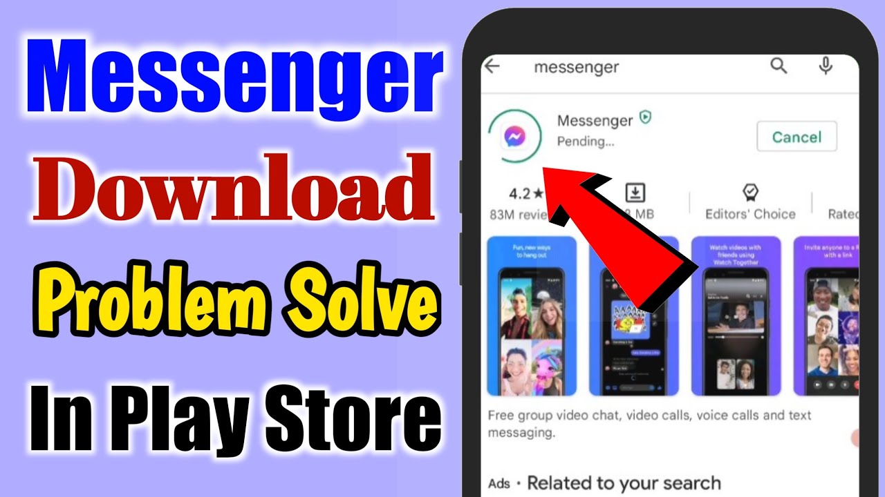 Fix can't install Messenger app problem solved on google play store kaise kare
