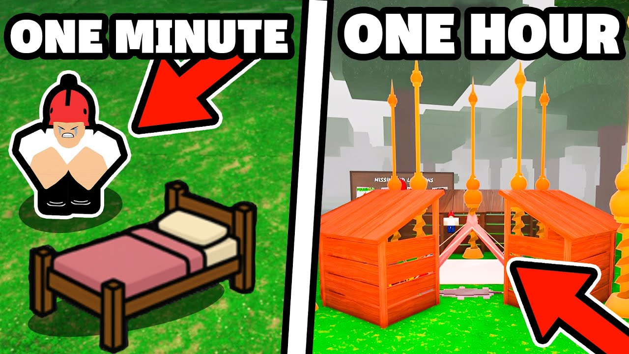 1 MINUTE Base VS 1 HOUR Base in 99 Nights In The Forest...