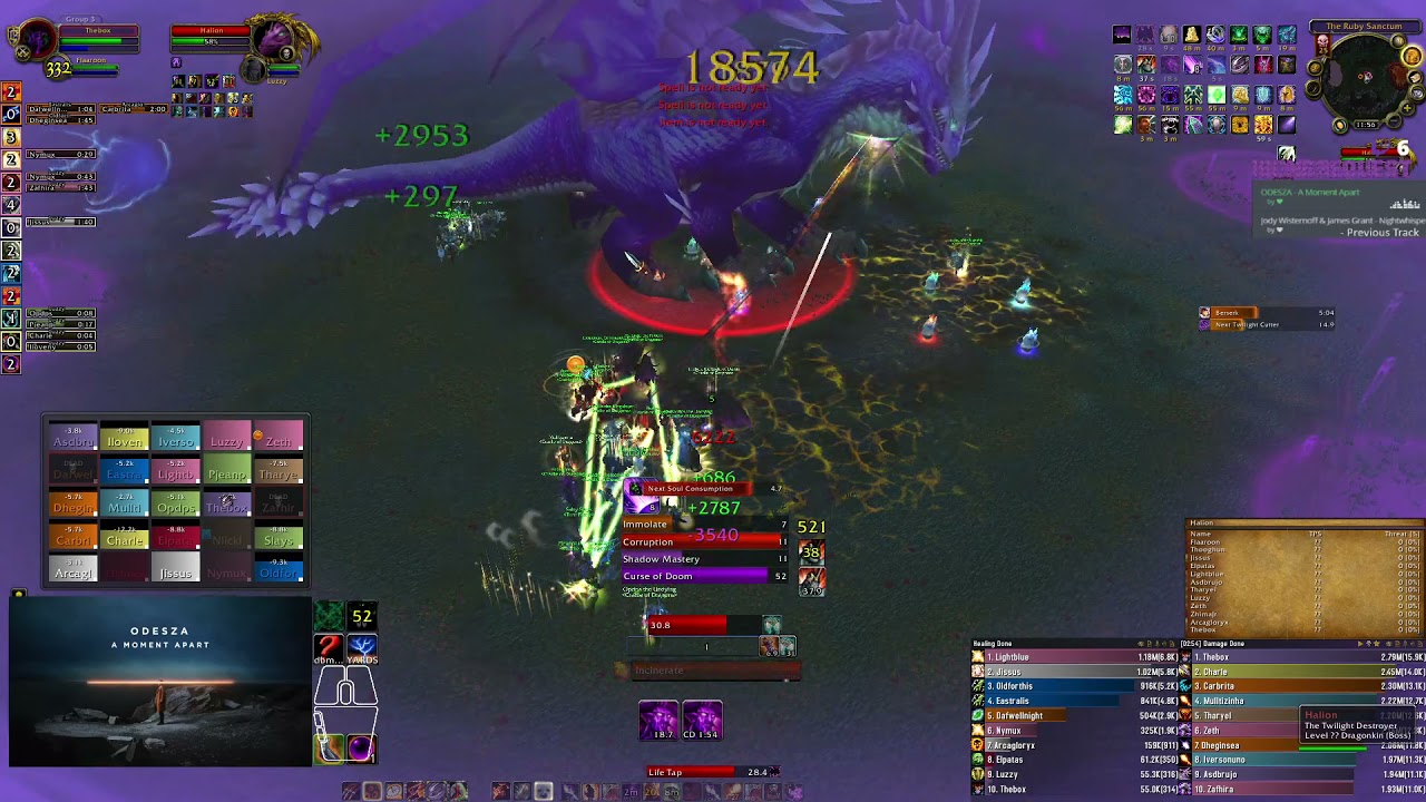 Ruby Sanctum 25HC, Demonology Warlock, Cradle of Dragons, Warmane - Lordaeron