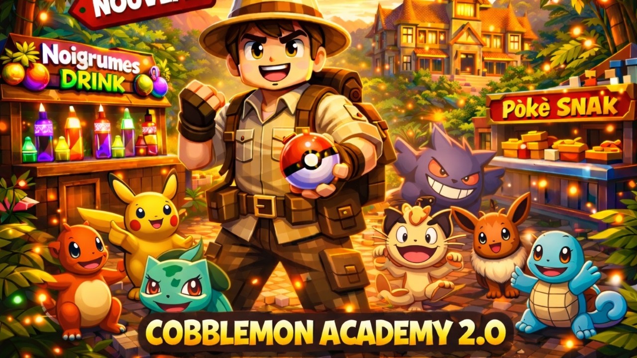 🔥 Cobblemon Academy 2.0 : Safari, Noigrume Drink & Plus Encore !