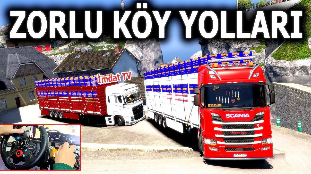 TIRLA K&Ouml;Y YOLUNDA JET ! @imdatTV ETS 2 MOD Logitech G29 
