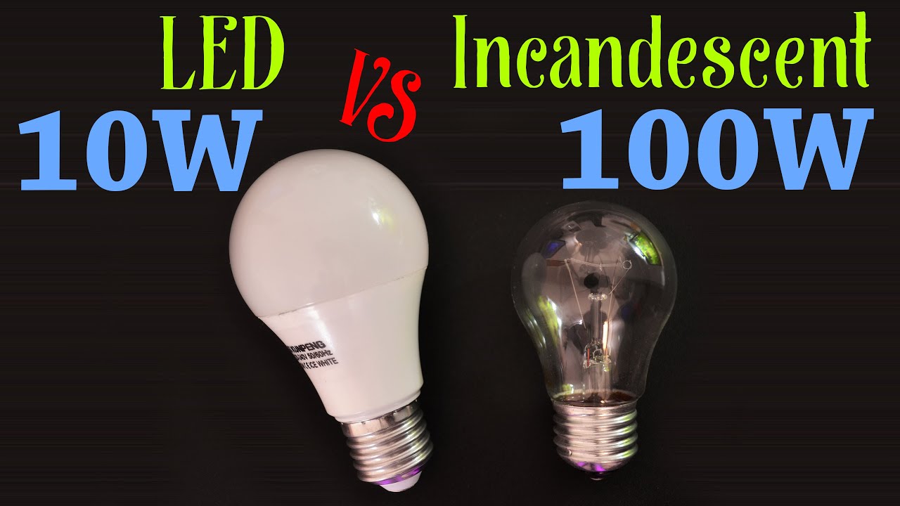 LED Bulb 10W vs. Incandescent 100W (4K Comparasion)