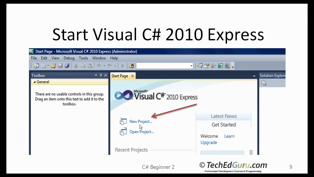 C# Beginner 2 - My First Application