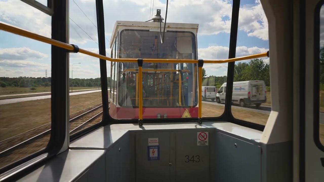 Poland, Bydgoszcz, tram 5 ride from Przylesie to  Dworzec Wschód