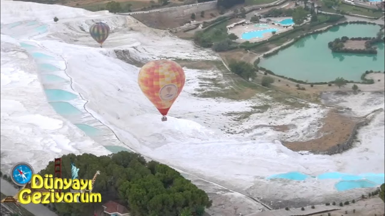 PAMUKKALE'Yİ BALONLA SEYRETTİK... DENİZLİ'DE BALON TURU...