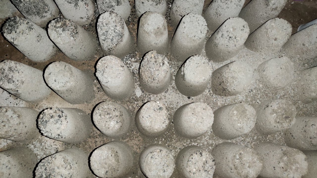 Damp Dry floor crumbling of grey Concrete ASMR #asmr #satisfying 