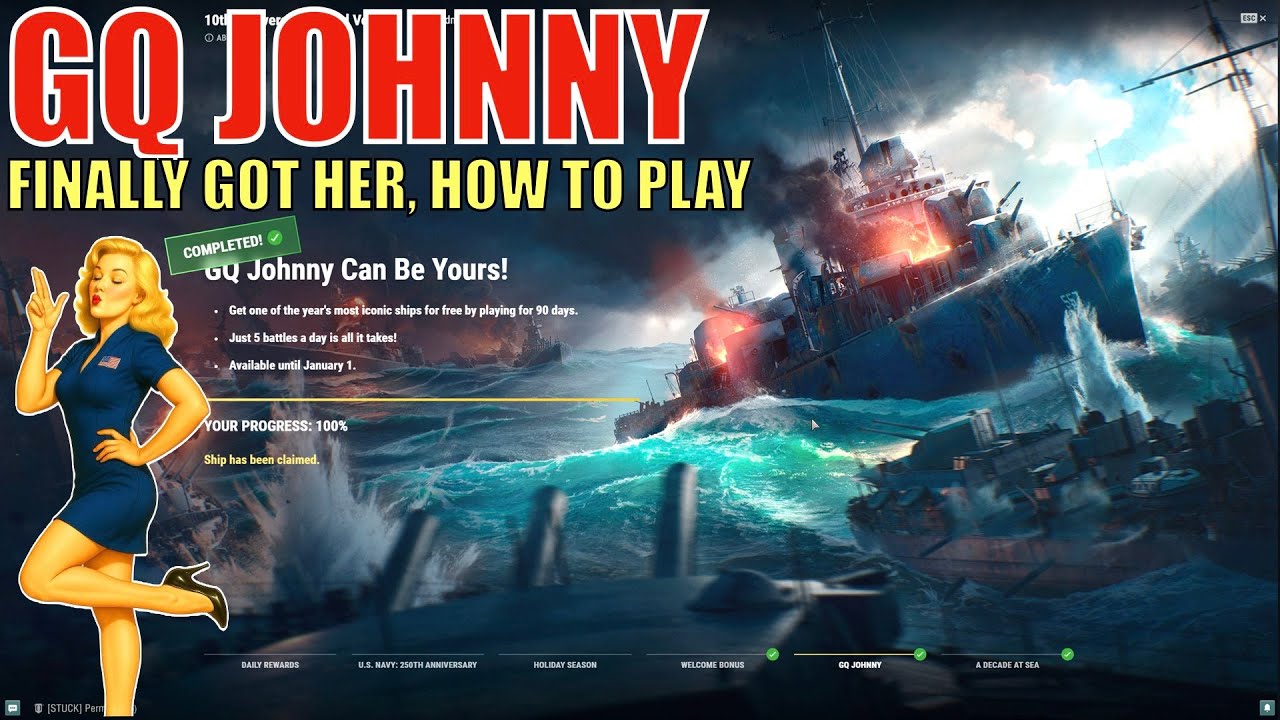 СОБЫТИЕ GQ JOHNNY ЗАВЕРШЕНО! | Как играть на USS JOHNSTON (GQ Johnny)