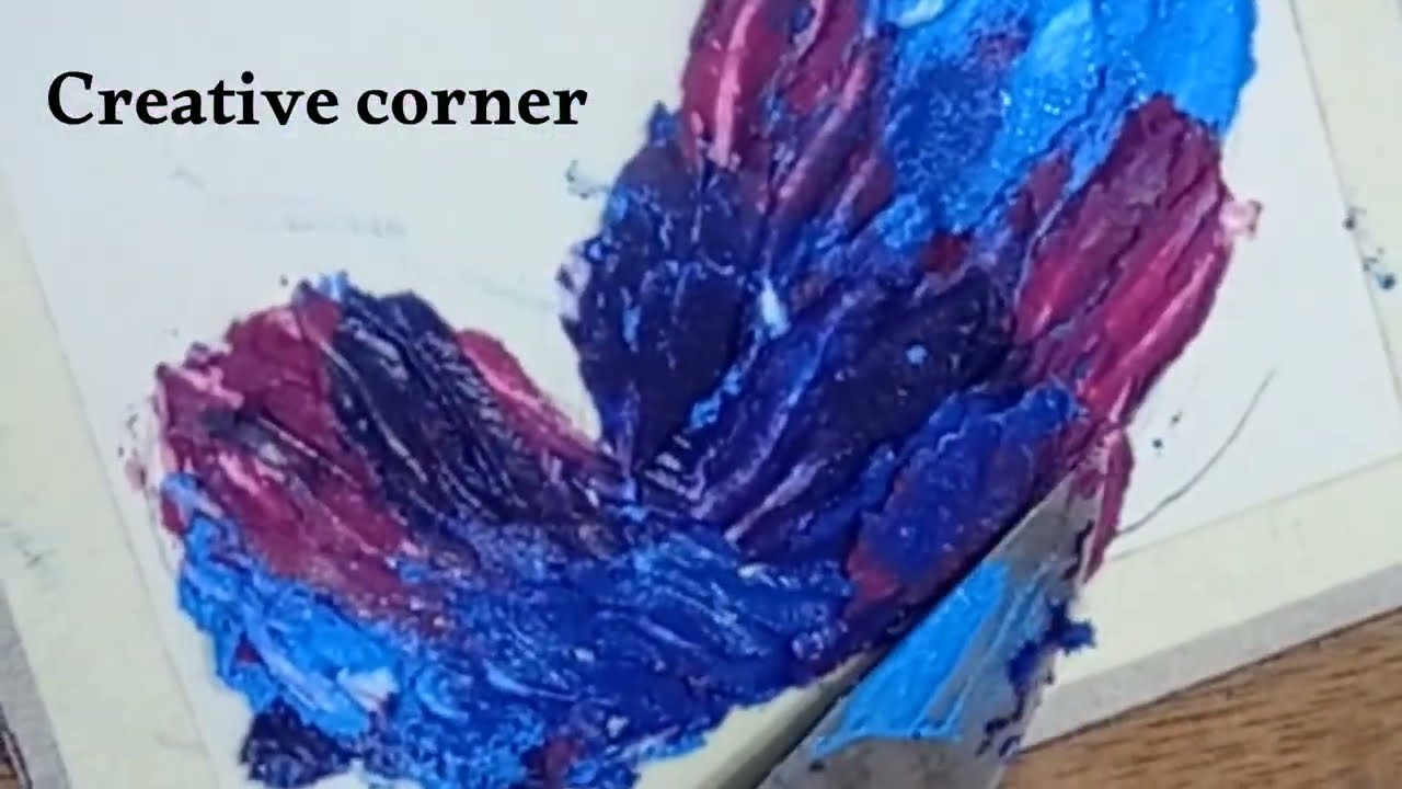 Crayons texture art Oil pastel colours and simple ❤️