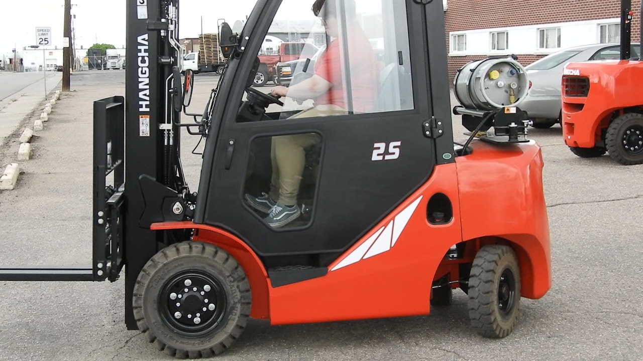 New Hangcha 5K Pneumatic forklift with enclosed cab, heat & A/C,