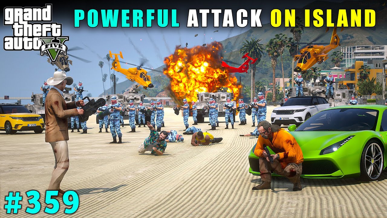 POWERFUL ATTACK ON MAFIA'S ISLAND WITH NSG COMMANDO | GTA V GAMEPLAY #359 | GTA 5