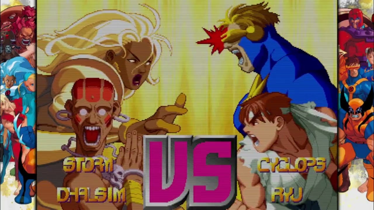 X-Men vs Street Fighter Storm Dhalsim Dhalsim End