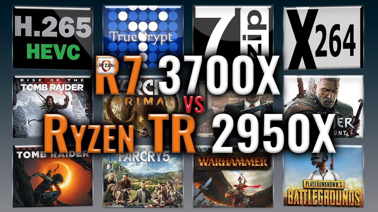 Ryzen 7 3700X vs Ryzen TR 2950X Benchmarks | Test Review | Comparison | Gaming | 13 Tests