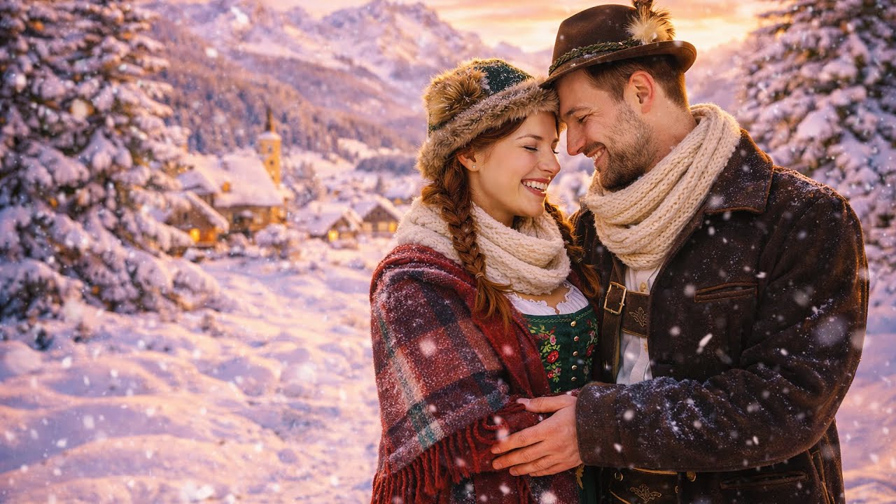 🏔️ 30 Romantische Liebeslieder im Winter: Zauber der bayerischen Alpen | Bavarian Folk Music ❤️❄️