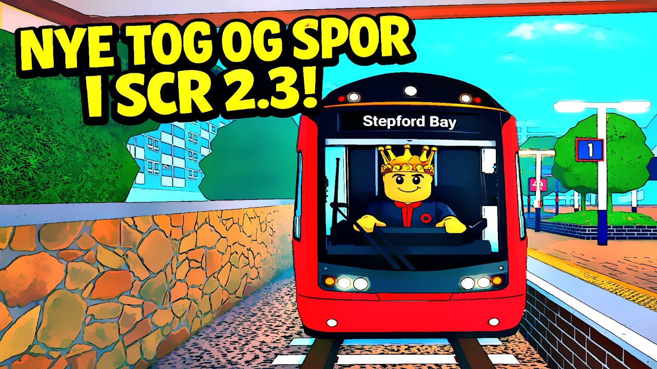 Nye tog og spor i Scr - Stepford County Railway - Dansk Roblox med @Flødebollen.