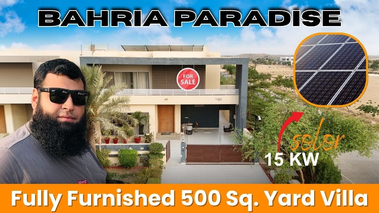 🏡 500 Sq. Yard Fully Furnished Villa for Sale in Bahria Paradise Precinct 51 | Bahria Town Karachi