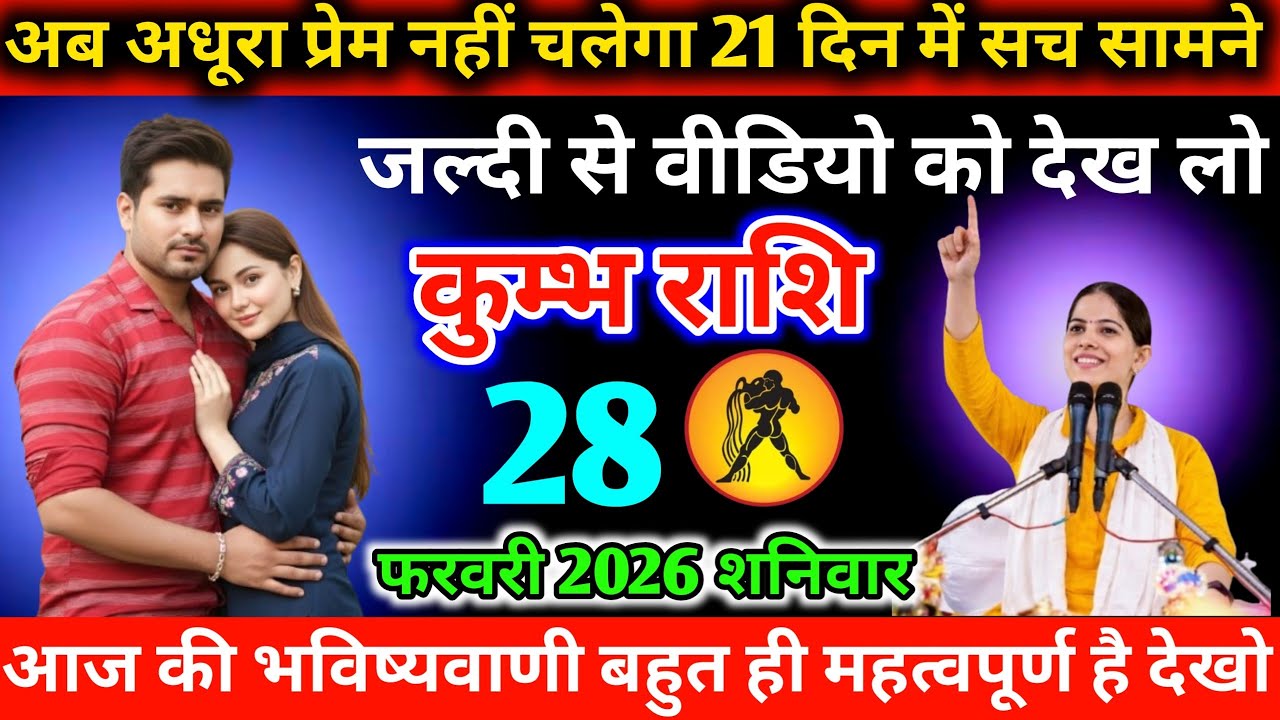 #कुम्भ अब अधूरा प्रेम नहीं चलेगा 21 दिन में सच सामने जल्दी से वीडियो को देख लो 23 फरवरी 2026 सोमवार