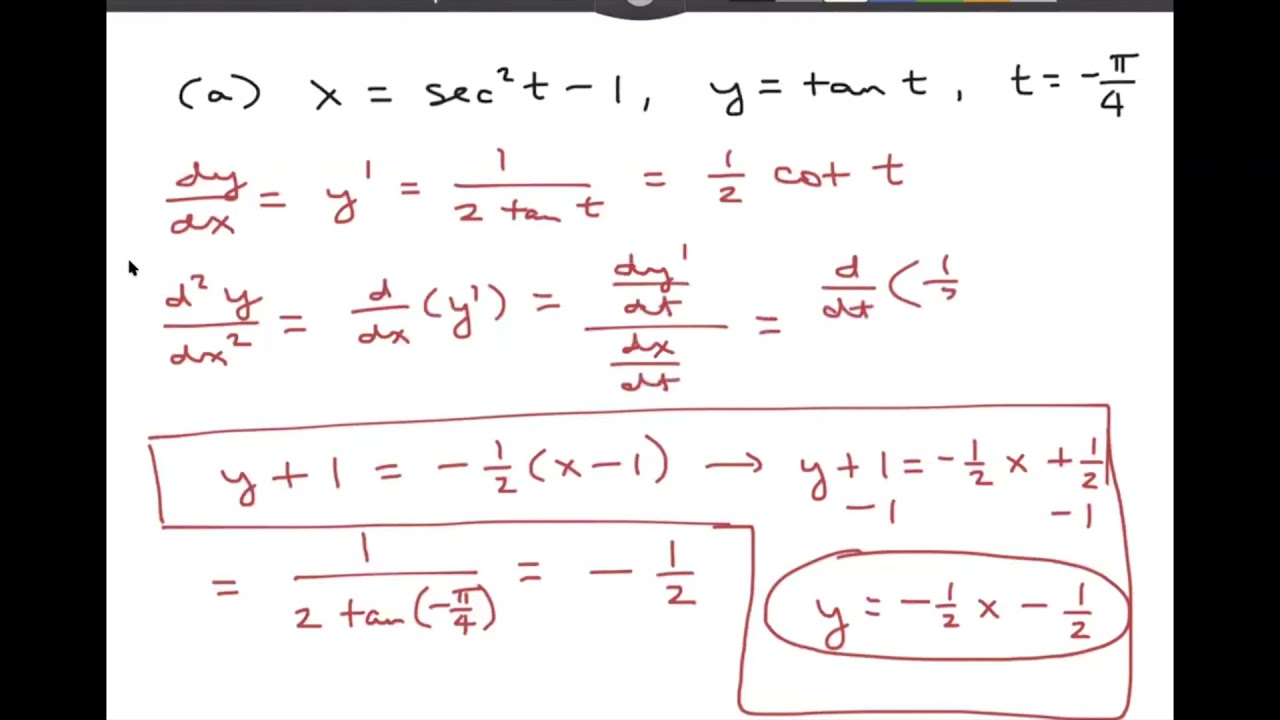 11.2 Calculus with Parametric Curves