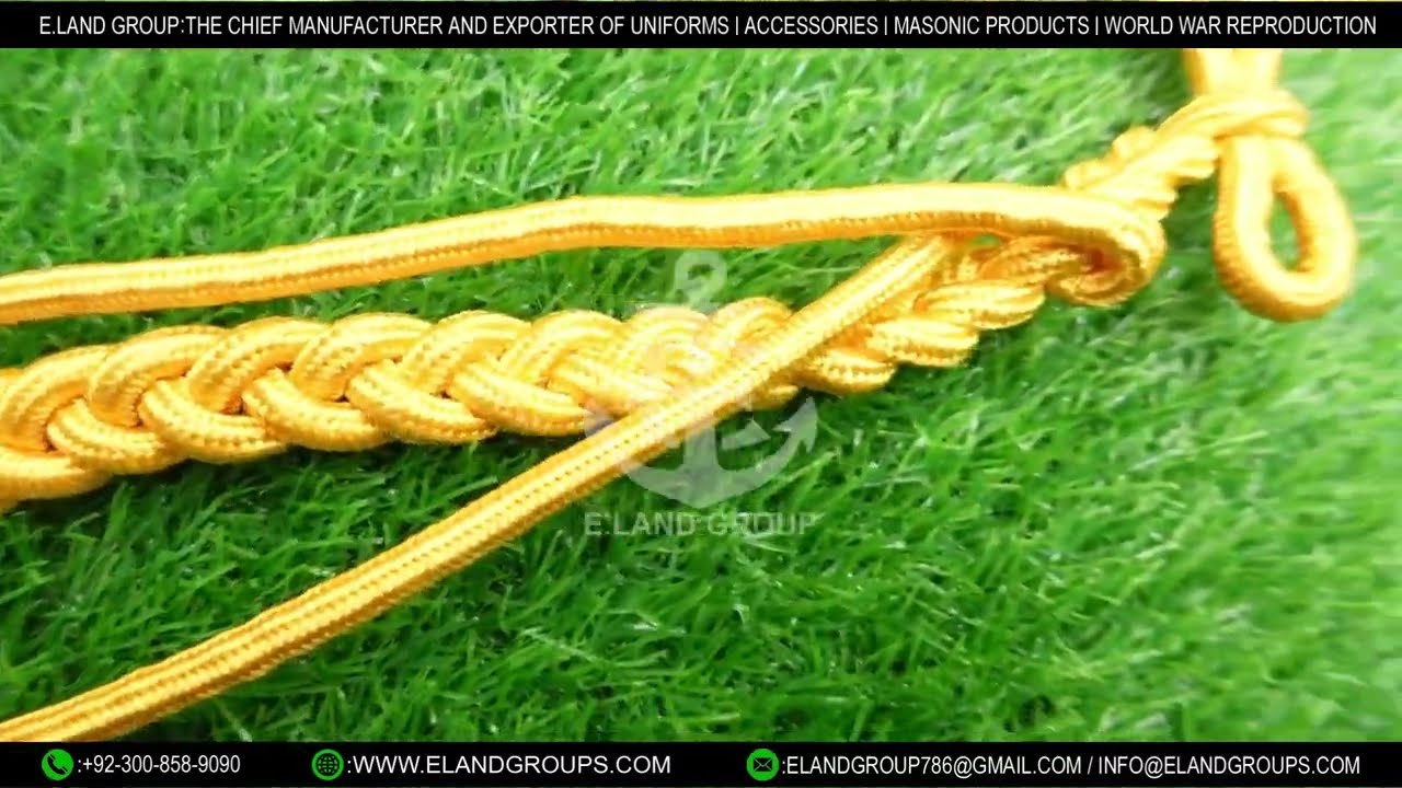 Army Fourragere Lanyard Yellow Aiguillette,  army uniform aiguillettes