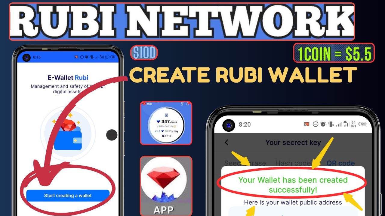 RUBI network 🤷&zwj;♂️ how to create RUBI wallet full guide || SET UP RUBI WALLET PIN || rubi new update