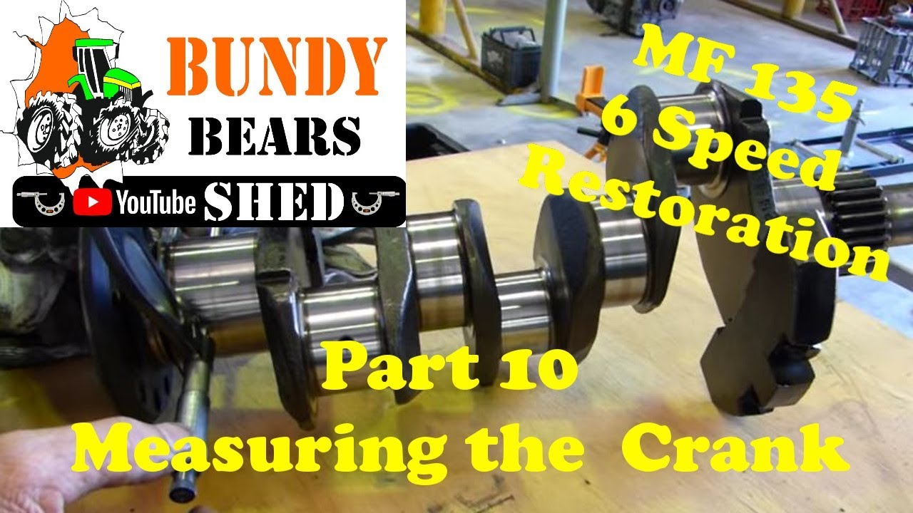 MF135 Restoration #10 Measuring the Crankshaft