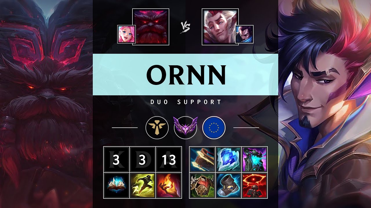 Ornn Support vs Rakan - EUW Master Patch 25.08