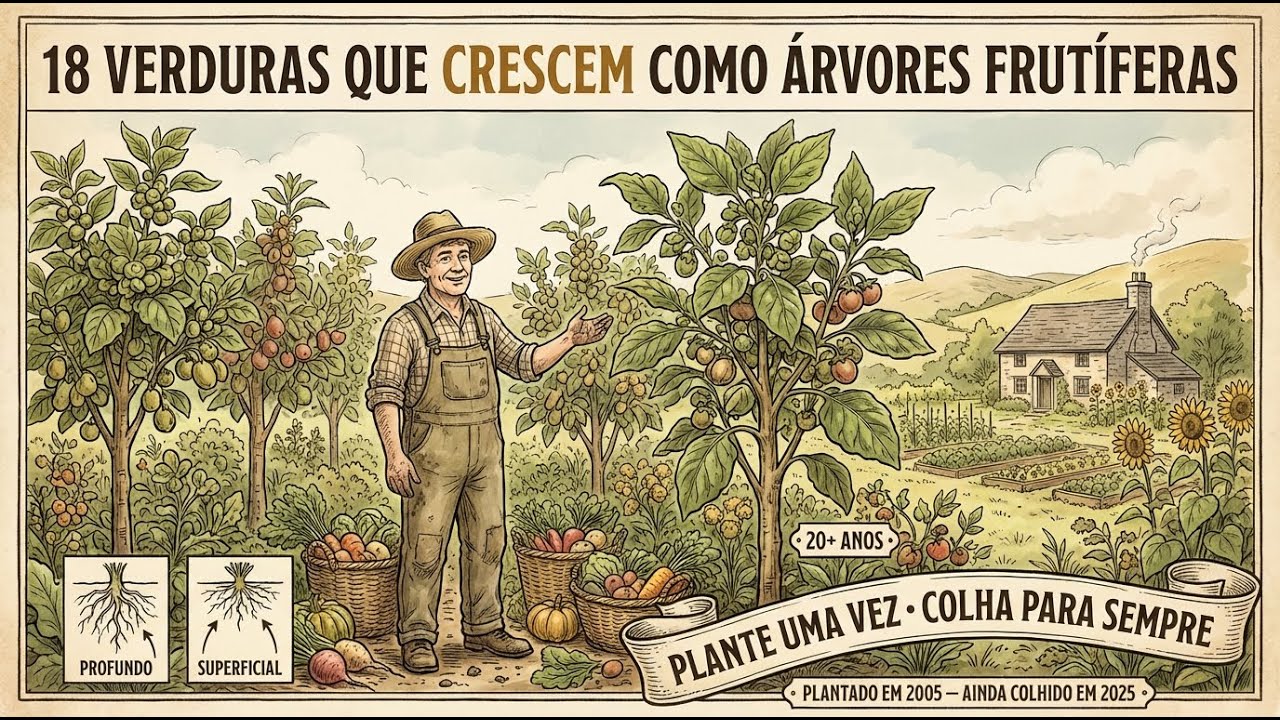 18 vegetais que crescem como árvores frutíferas: plante uma vez, colha para sempre 🌱
