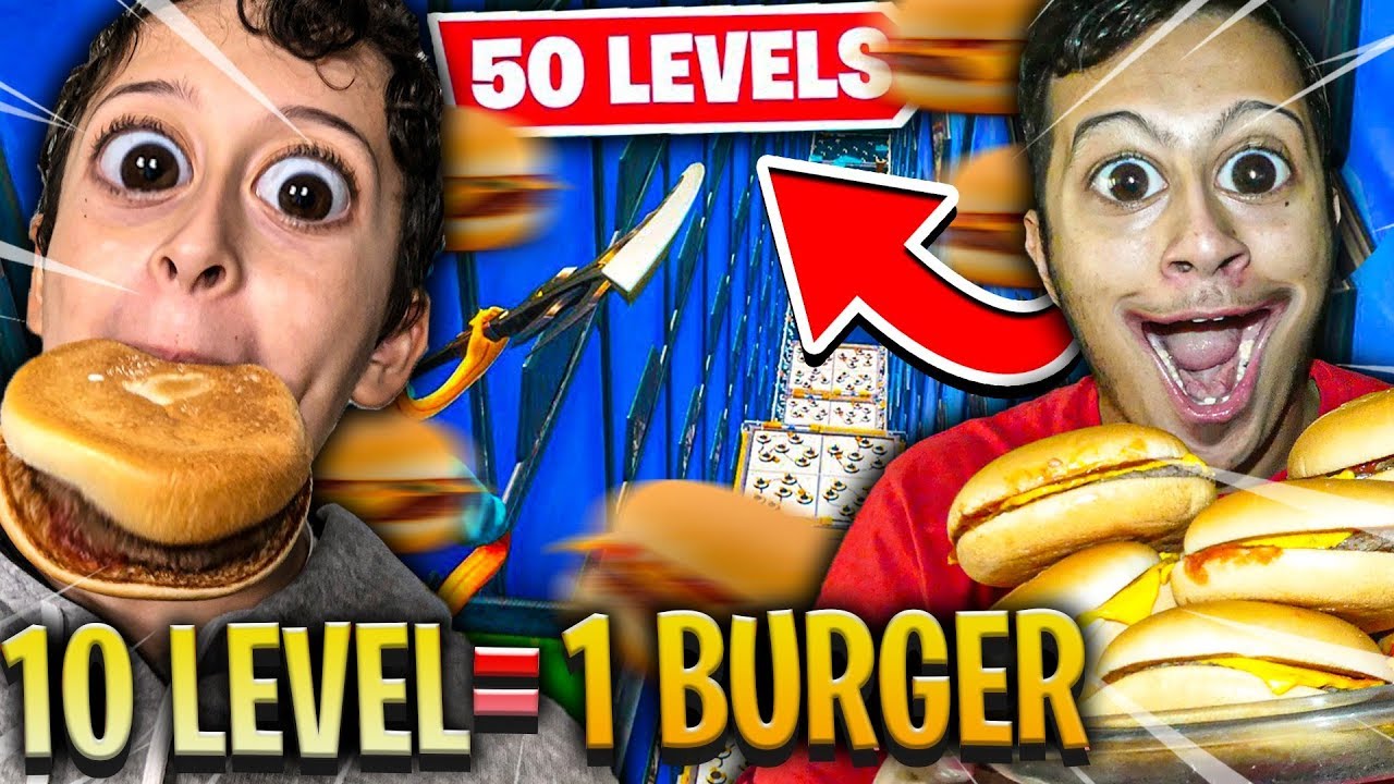 10 LEVEL = 1 BURGER SUR CE DEATHRUN À 50 LEVEL DIFFICILE SUR FORTNITE !