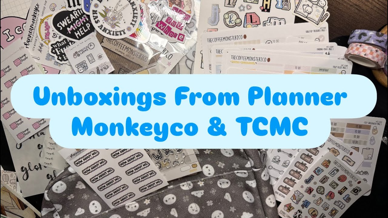 Unboxings from Planner MonkeyCo & The Coffee MonsterzCo 