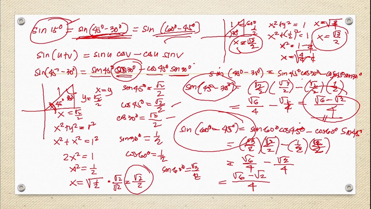 SUM AND DIFFERENCE FORMULAS | TRIGONOMETRY