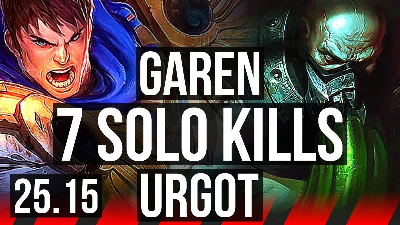 GAREN vs URGOT (TOP) | 7 solo kills, 13/2/5, Godlike | NA Master | 25.15