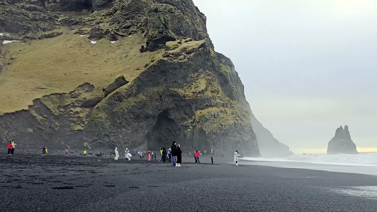 Dyrhólaey Black Beach ICELAND in February