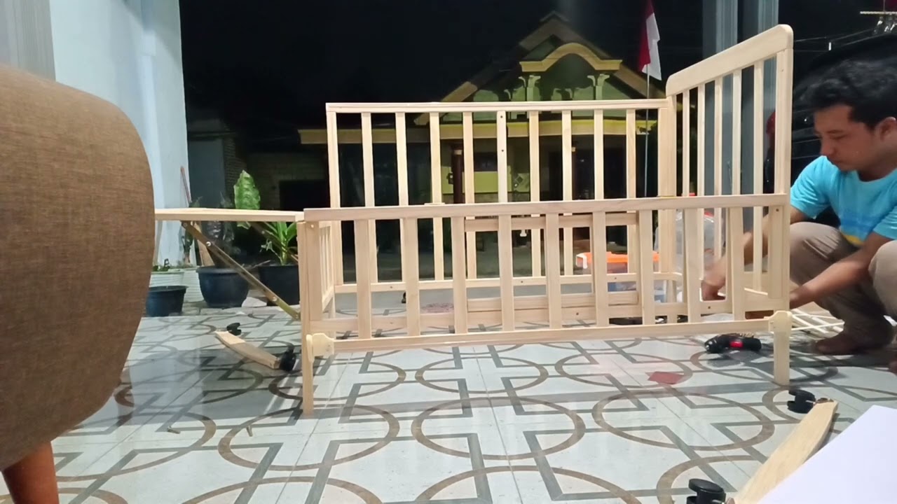 Tutorial Pasang baby box, keranjang tempat tidur bayi minimalis murce 🔥 #tukangabalabal