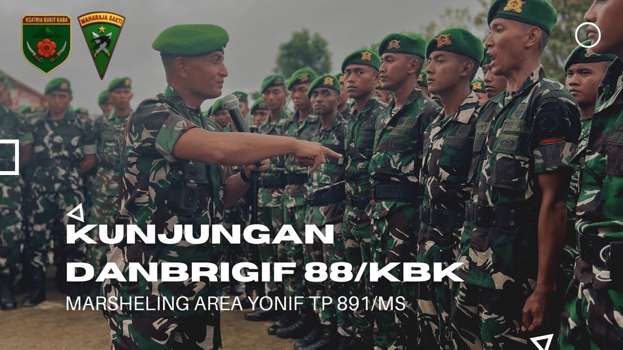 Kunjungan Komandan Brigade Teritorial Pembangunan 88/Ksatria Bukit Kaba ke YONIF TP 891/MS