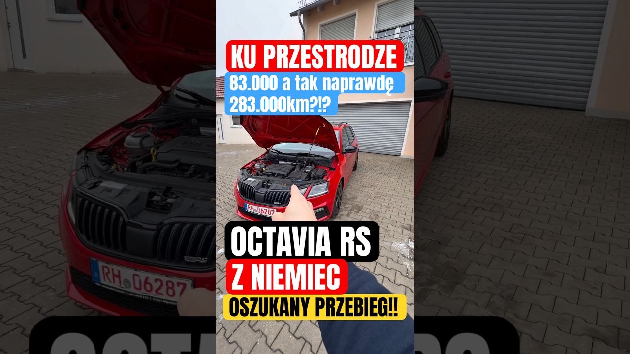 Niemcy tez oszukuja na przebiegu samochod&oacute;w? Zobacz nasz pełen film! #autozniemiec #octaviars #skoda