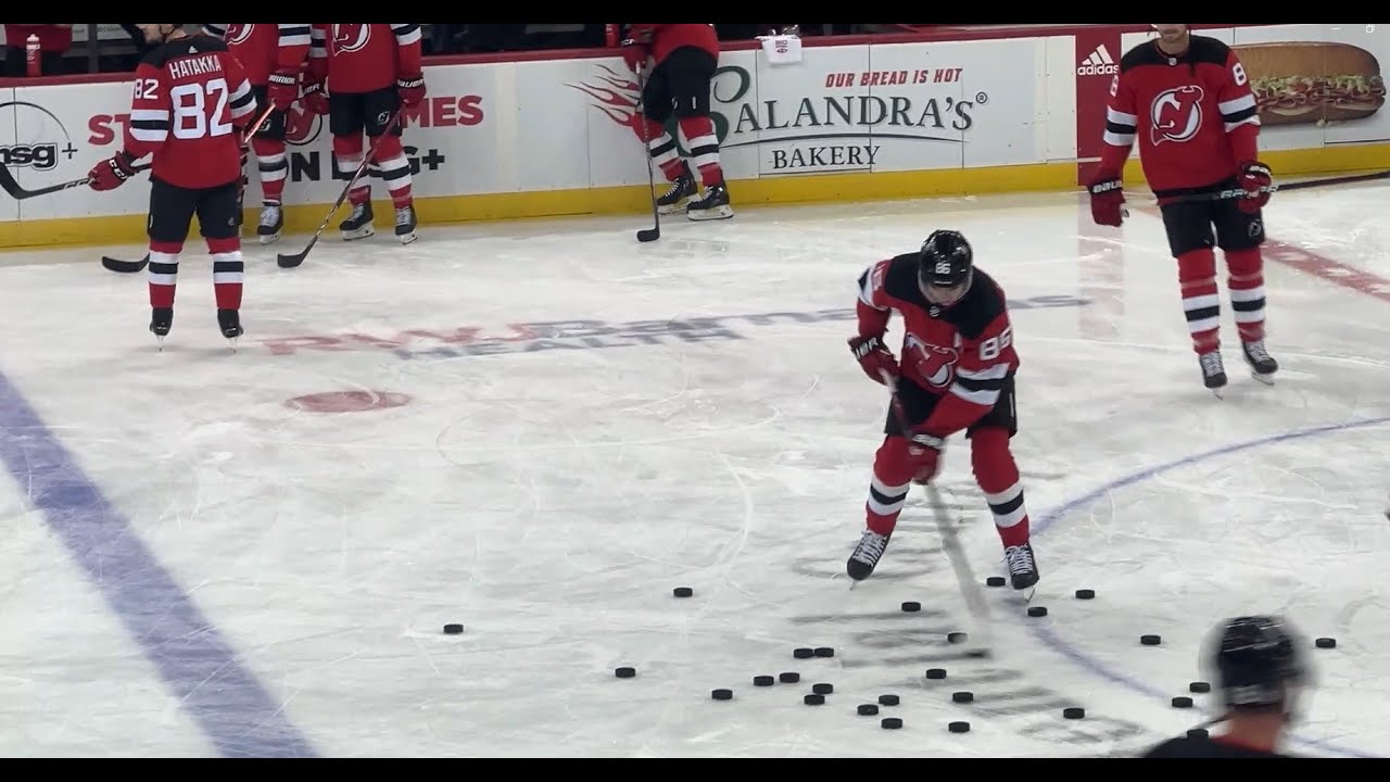 Jack Hughes Returns From Injury: Full Warmups 2/8/24 BEHIND THE SCENES