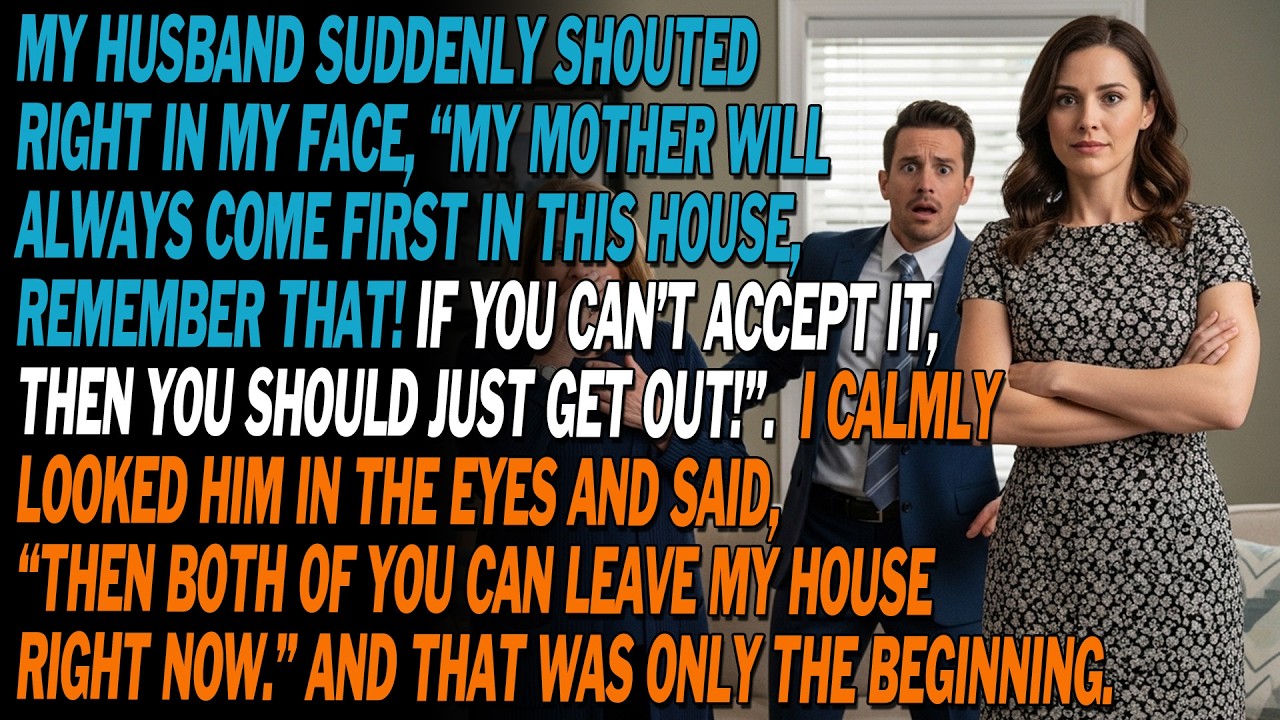 😡 “My Mom Comes First—leave If You Can’t!” He Yelled. I Calmly Told Them Both To Get Out.