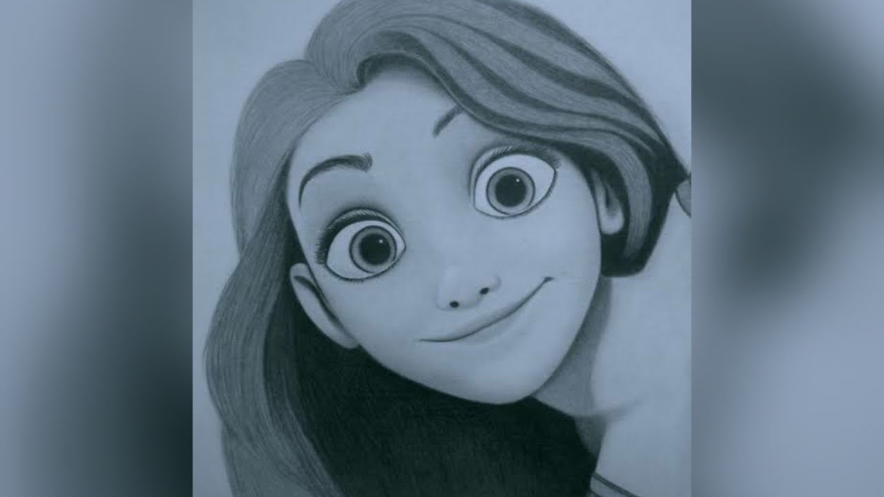 #للمحترفين كيفية رسم ريبونزل خطوة ب خطوة ⁦🖌️⁩😲🥰 How to draw Rapunzel step by step