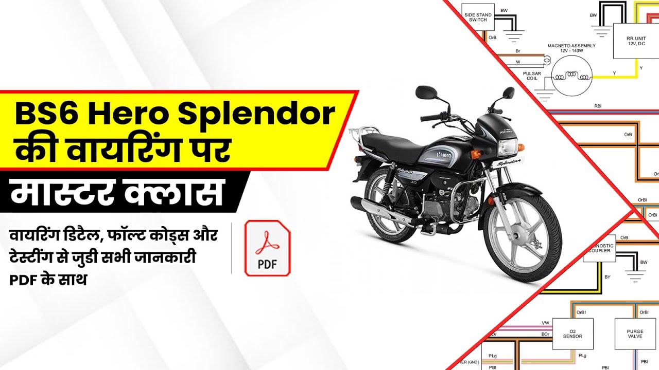 BS6 Hero Splendor के वायरिंग, टेस्टींग और एरर कोड की पूरी जानकारी। #splendor #bs6