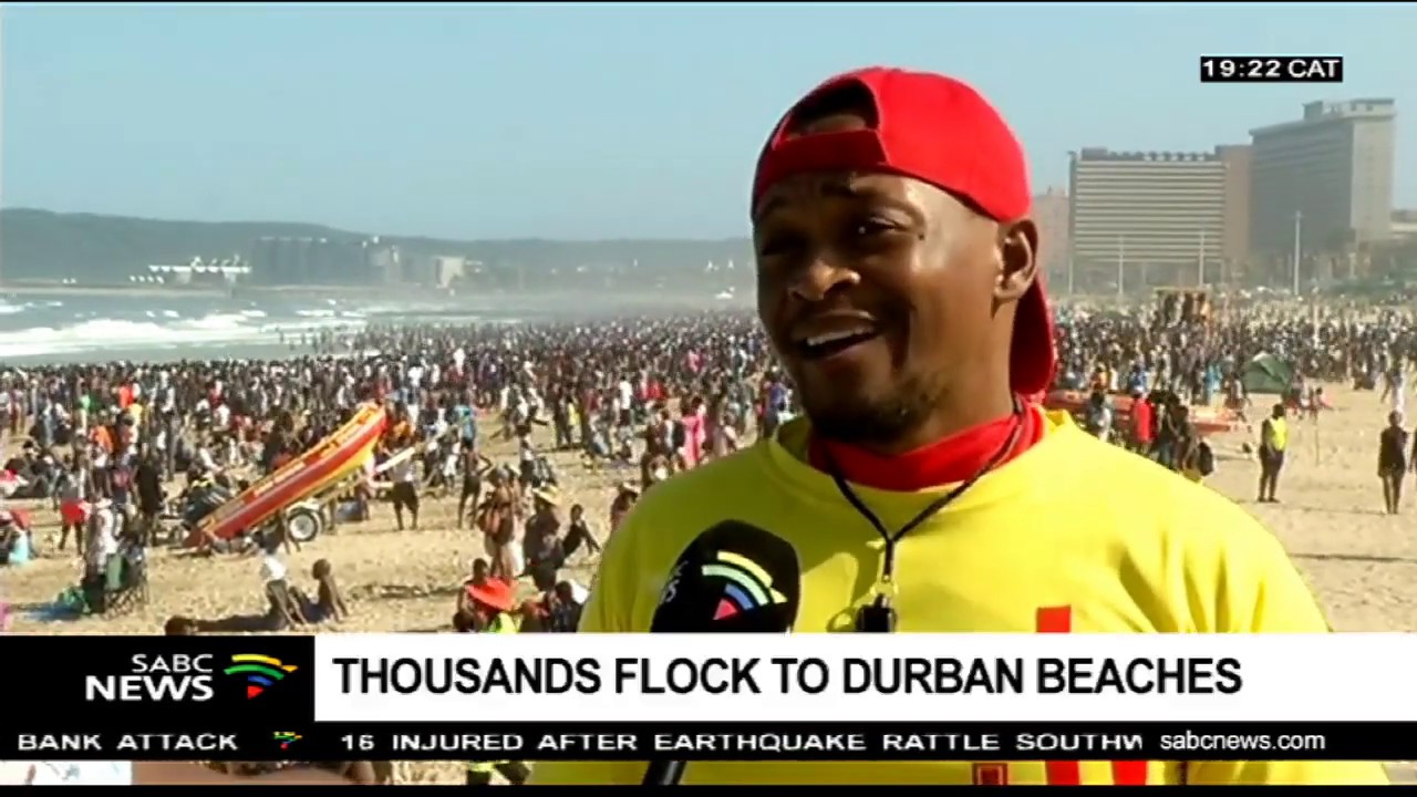 Thousands of holiday makers descend on Durban's beaches