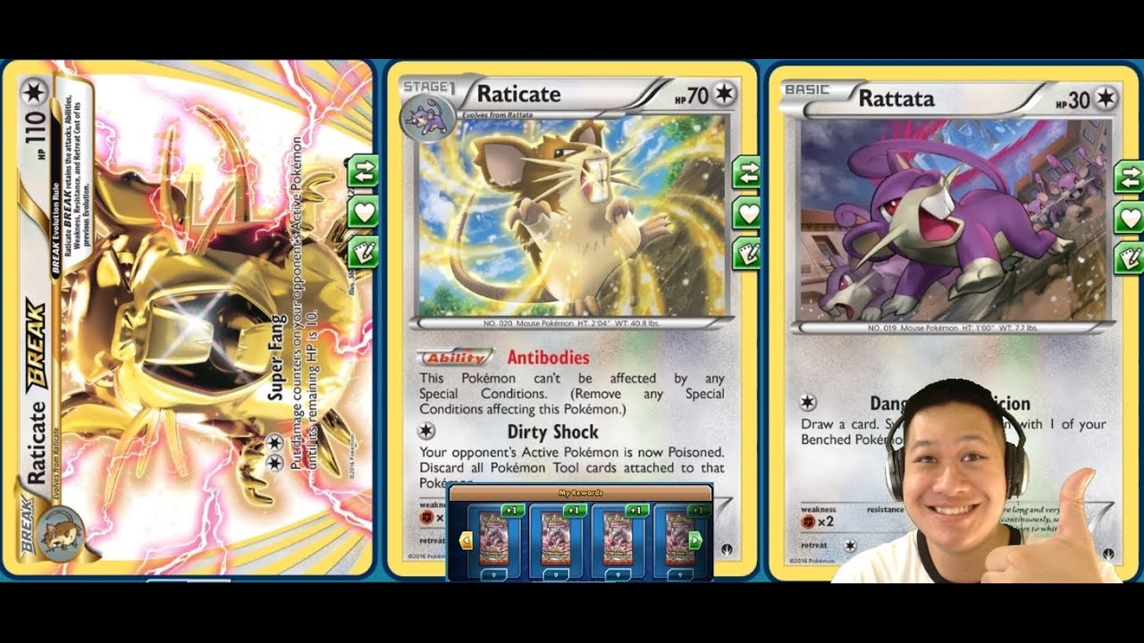 Super Fang OHKO Raticate BREAK Deck Chewing Through Ex Pokemon and Item Locks (Somehow)