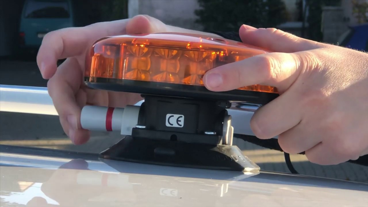 Tornado 2.0 LED Kennleuchte Vakuum Halterung f&uuml;r Glasdach und D&auml;cher die nicht magnetisch sind