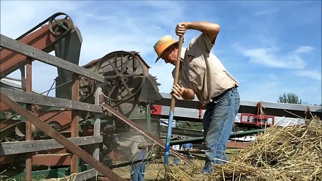 THRESHING WITH STEAM ENGINE TRACTORS AT THE 2025 CENTRAL STATES THRESHERMEN'S REUNION