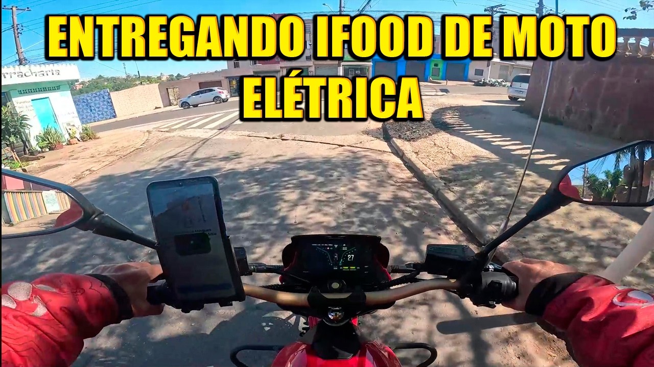 Entregando Ifood de Moto Elétrica Voltz Evs, nas ruas da zona leste SP.