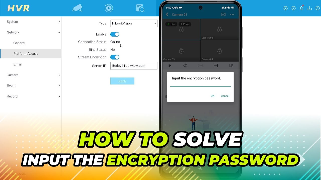 Hilook Input Verification Code | Hilook Input The Encryption Password