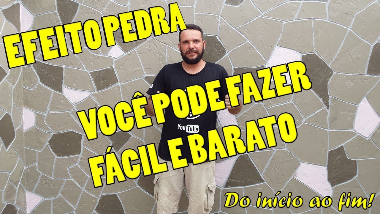 Efeito pedra. Voc&ecirc; pode fazer: f&aacute;cil e barato. Do in&iacute;cio ao fim.