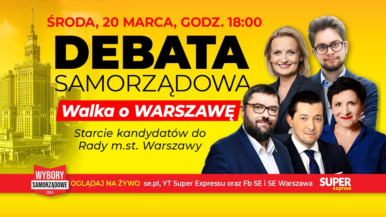 [NA ŻYWO] Debata Samorządowa | WALKA O WARSZAWĘ | Wybory 2024