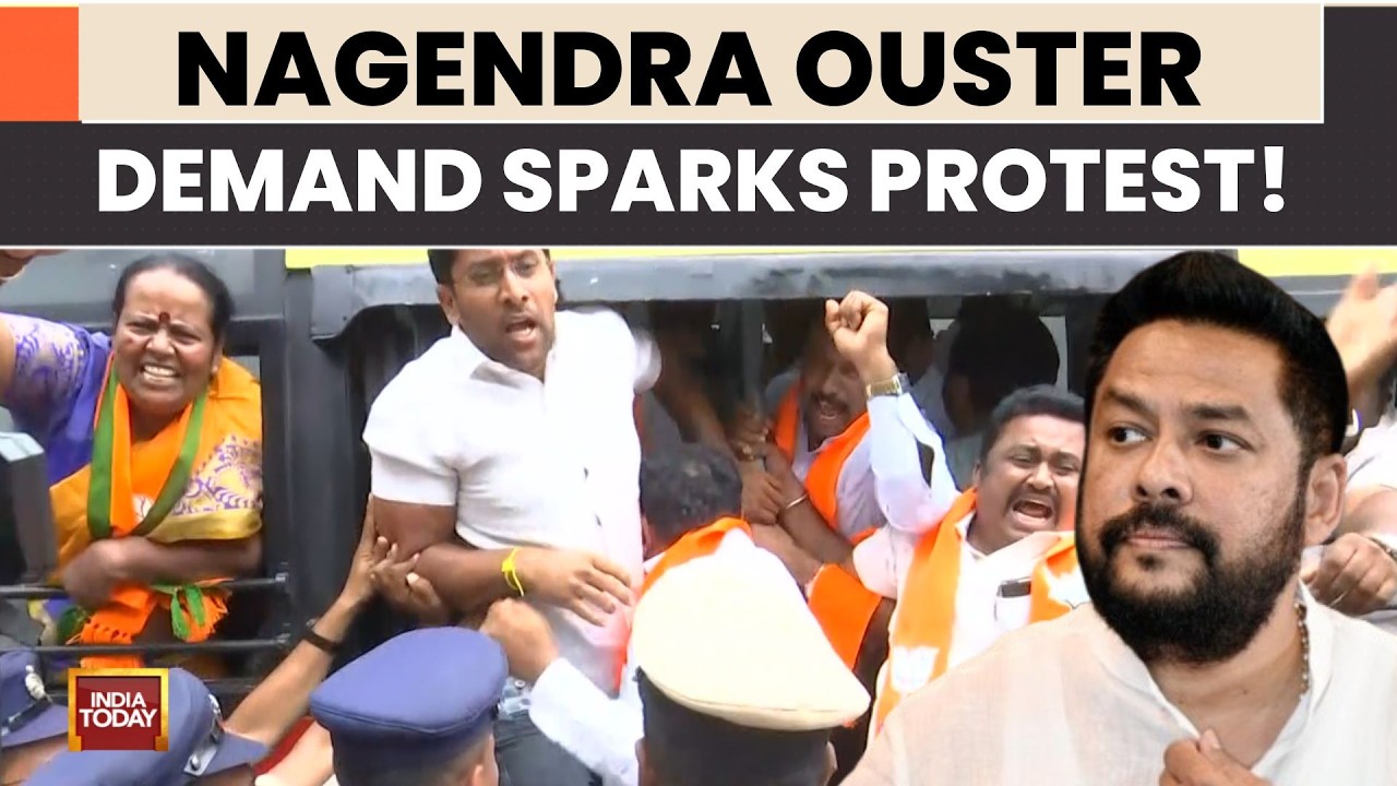 Valmiki Scam Row: BJP Protesters Detained In Bengaluru, Leaders Demand B Nagendra&rsquo;s Resignation