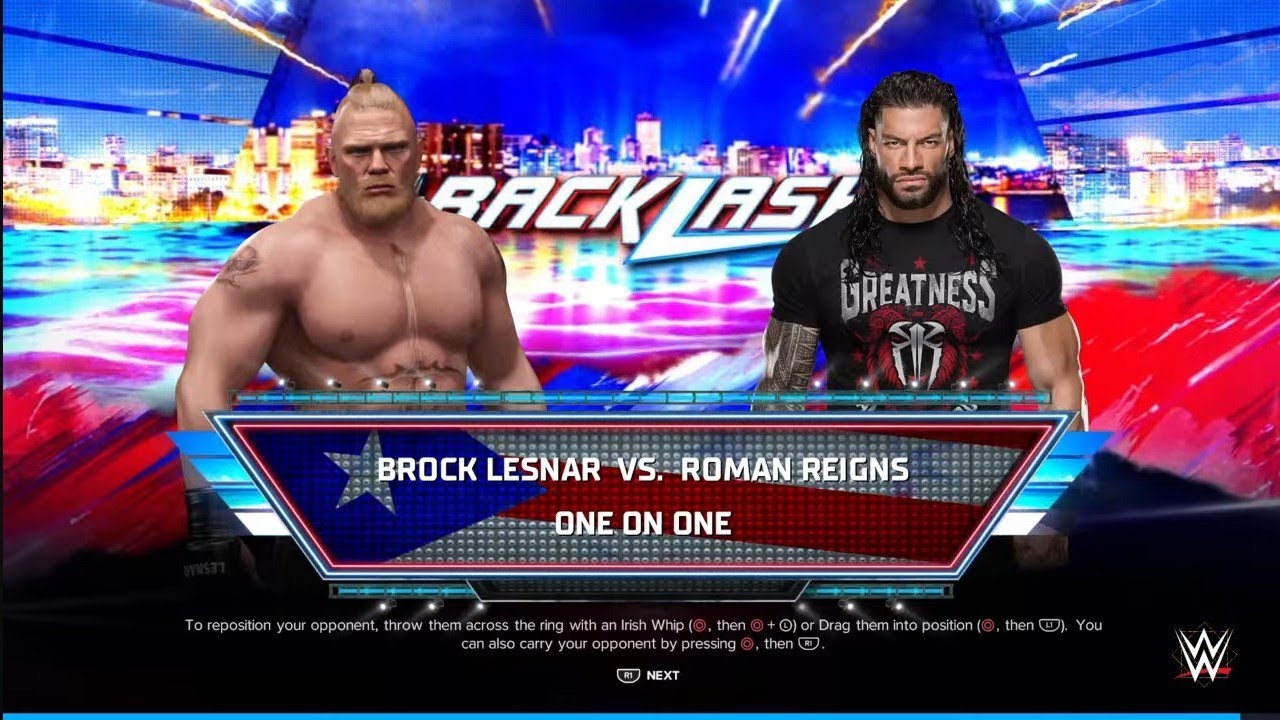 Brock Lesner vs Roman Regins ps4 ps4live